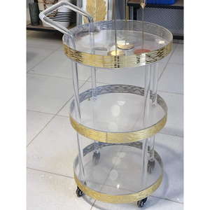 <span class=keywords><strong>Carrello</strong></span> portaoggetti in acrilico per cucina e soggiorno, scaffale mobile con maniglia e ruote bloccabili, <span class=keywords><strong>carrello</strong></span> multiuso per la casa - Product Image 1