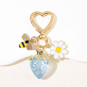 TG-2679 Wholesale of New Cute Bee Strawberry Heart-shaped Keychains, Ladies' Bag Pendants and <b>Key</b> <b>Chains</b> Are Selling Well - Product Image 5