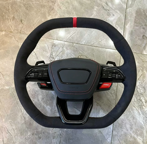 Volant de voiture sport personnalisé de haute qualité en Alcantara pour <span class=keywords><strong>Audi</strong></span> 2012-2024 A3 A4 A5 A6 A7 A8 S3 S4 S5 S6 RS3 RS4 RS5 RS6 TT <span class=keywords><strong>R8</strong></span> - Product Image 2