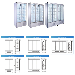 Réfrigérateur commercial pour boissons de supermarché, 2/3/4 portes, vitrine réfrigérée pour boissons, porte vitrée - Product Image 3