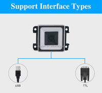 Pemindai Barcode 2D Mini Omnidirectional pemindai kode QR fitur lampu Stan pembayaran Android pemindai tanam Supermarket tanpa awak