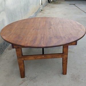 Mesa <span class=keywords><strong>de</strong></span> Comedor Redonda <span class=keywords><strong>de</strong></span> Madera Maciza Rústica <span class=keywords><strong>Vintage</strong></span>, Estilo Granja, Plegable, Ahorra Espacio, <span class=keywords><strong>para</strong></span> <span class=keywords><strong>Eventos</strong></span> <span class=keywords><strong>de</strong></span> Boda, Alquileres - Product Image 6