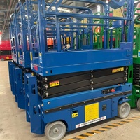 Plateforme élévatrice à ciseaux électrique autopropulsée pour entrepôt, machine de levage hydraulique pour opérations en altitude, châssis robuste