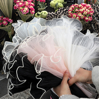 AM-FMD01 Ammy 28cm perle vague à la main fil Bouquet Floral emballage matériel pour fleur emballage papier fleur emballage maille