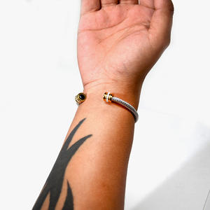 Bracelet ouvert <span class=keywords><strong>en</strong></span> acier inoxydable de haute qualité pour hommes et femmes, 12 pierres de naissance colorées, avec strass, vente <span class=keywords><strong>en</strong></span> gros - Product Image 4