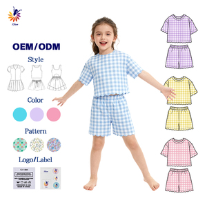 Vêtements d'été unisexes pour garçons, ensembles de vêtements pour enfants avec cordon de serrage, ensemble de shorts pastel, tenues pour bébés garçons - Product Image 2