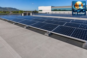 H2 Solar Wasserdichtes Nicht-Durchdringendes Flachdach-Solarmontage-Kit Ballastiertes Auslaufsicheres Aluminium für Gewerbeprojekte - Product Image 2