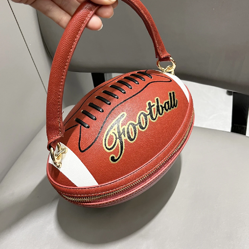 Football Purses For Women Holiday Red Heart Shaped Crossbody Bag