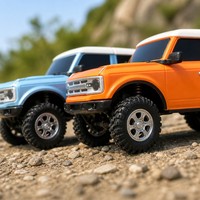 Voiture RC 4x4 tout-terrain avec caméra, voiture télécommandée 1:64 avec caméra, 2.4GHz HD WiFi, voiture jouet pour enfants garçons, orange bleu