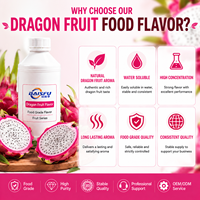 Arôme de fruit du dragon de qualité alimentaire, concentré, soluble dans l'eau, goût tropical sucré pour les boissons, les bonbons, la crème glacée