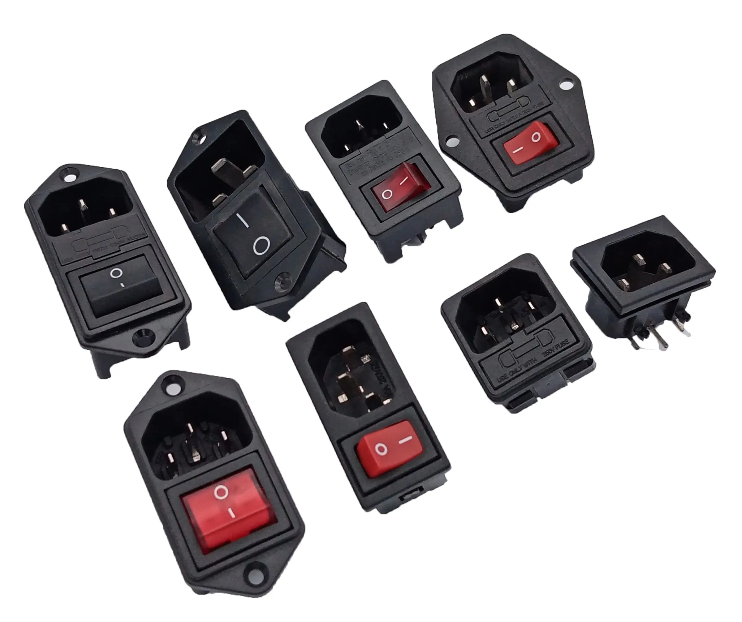 Электрический выключатель IEC, штепсельная вилка, штепсельная вилка переменного тока, медицинская промышленная Розетка с двойным предохранителем для автозапчастей