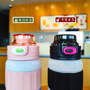 Hello Just Go Now Water Bottle 500ml Gradient Color Sport Travel Mug Fitness Drink Bottle With Straw Direct Drinking - Product Image 4