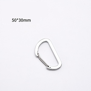 Commercio all'ingrosso della fabbrica a buon mercato in alluminio Mini 4cm D forma piatto cancello moschettone Clip per regalo di promozione - Product Image 5