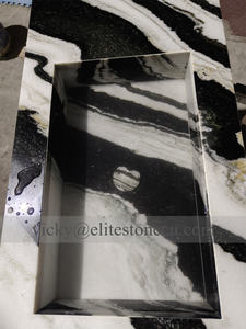 Lavabo de Mármol Natural Independiente Blanco y Negro para Lavarse las Manos, Personalizado, Venta al por Mayor, Directo de Fábrica en Tailandia - Product Image 5