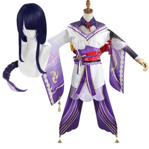 Ropa de Halloween para mujer Genshin Impact Anime <span class=keywords><strong>Raiden</strong></span> <span class=keywords><strong>Shogun</strong></span> <span class=keywords><strong>Cosplay</strong></span> disfraz 2017 - Product Image 1