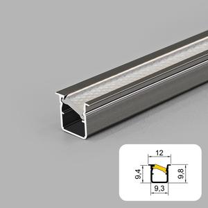 Profilo LED in Alluminio a Forma di <span class=keywords><strong>U</strong></span> Sottile, Incassato per Illuminazione Lineare LED, Canale LED Montato - Product Image 4