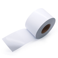 Étiquette adhésive thermique imperméable continue Kinmit sans support, blanche, 4"x6", rouleau de papier