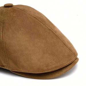 Chapeau en daim automne-hiver pour hommes et femmes, style Ivy, uni, britannique, décontracté, béret vintage, casquette plate, logo personnalisé, impression sérigraphique, utilisation en extérieur - Product Image 3