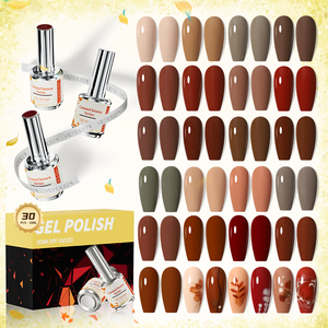 Hot bán 30 màu sắc khác nhau Màu rắn UV Nail Gel Polish Nâu Nail Polish kit 15ml Gel sơn móng tay biểu tượng tùy chỉnh CE chứng nhận - Product Image 1