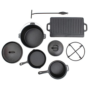 Bộ Nồi Nấu Ăn Cắm Trại Bán Chạy 2023 Bộ Dụng Cụ Nấu Ăn Bằng Gang Đúc Lò Hà Lan Ngoài Trời Bằng Gang - Product Image 2