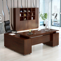 Bureau de direction en bois en forme de L, haut de gamme et moderne, avec tiroir à dossiers, pour bureau à domicile et utilisation informatique