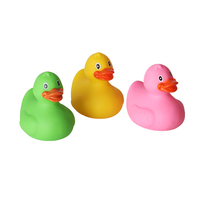 Lot de mini-canards de bain flottants jaunes en PVC personnalisables avec logo, jouets sonores pour bébés et enfants