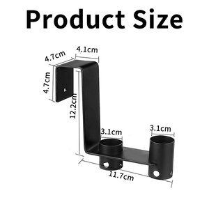 Soporte Metálico Organizador <span class=keywords><strong>para</strong></span> Herramientas de Limpieza de Piscinas, Gancho <span class=keywords><strong>para</strong></span> Valla, Colgador de Varillas, Paquete de 2, Estante de Almacenamiento - Product Image 6