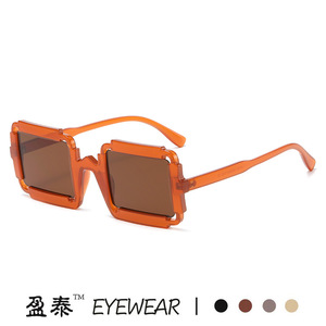 Eyewear <b>Square</b> <b>Sunglasses</b> UV400 PC Frame Unisex Fashionable Street Style - Product Image 3