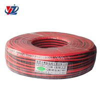 Fil de cuivre étamé torsadé parallèle 2 conducteurs rouge et noir 12 AWG, résistant à la chaleur 200°C, isolation en caoutchouc silicone 600V