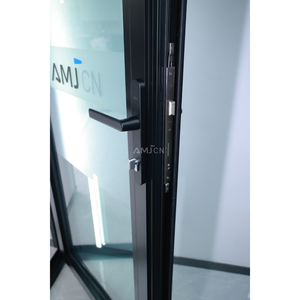 Amj Tùy Chỉnh Bên Ngoài Khung Nhôm Hồ Sơ Đu Cửa Kính Nhà Máy Giá Khung Cửa Kính Cường Lực Pháp Cửa - Product Image 3