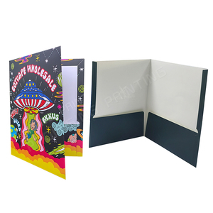 A4 thân thiện với môi không thấm nước hợp đồng thư mục giấy tùy chỉnh dập Bìa ký kết Chất kết dính hình chữ L chèn Túi thiết kế kinh doanh - Product Image 2