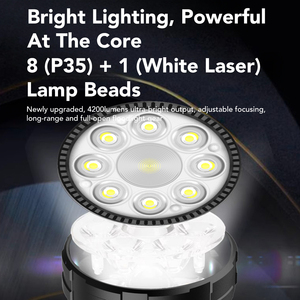 4200 lumens siêu sáng ngọn đuốc lớn lũ ánh sáng 21700 pin sạc chiến thuật dẫn đèn pin - Product Image 3