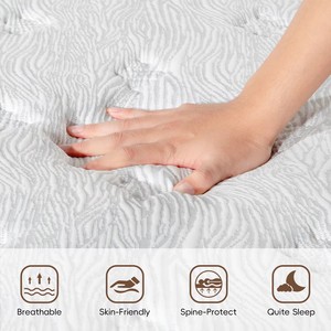 Colchón Moderno Híbrido de Muelles Ensacados con Espuma Viscoelástica y Acústica, Tamaño Personalizado Individual/King, para Hogar, Dormitorio u Hotel, Empacado en Caja - Product Image 2