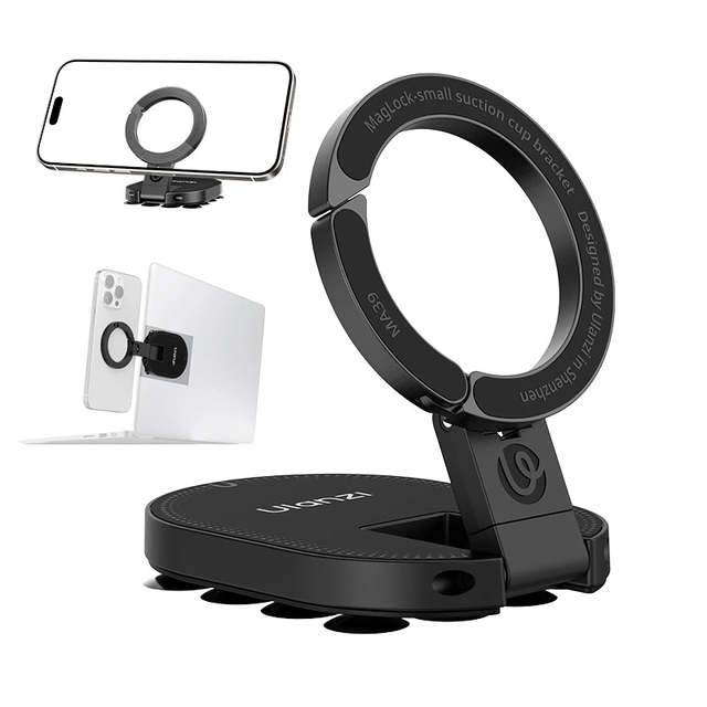 Ulanzi MA39 MagLock Suction Cup Phone Holder Foldable Rotatable 3-in-1 Multifunctional Phone Support Stand for iPhone
