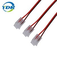 Konektor Adaptor Strip LED SMD/COB 2/3/4/5pin 5/8/10mm Klip Inti Tembaga Kabel Isolasi Karet Elektronik