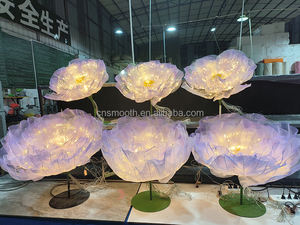 SMOOTH Dream Lighten Flor gigante artificial Todos los colores disponibles Bruja Organza Decoración de la boda Soporte de flores grandes - Product Image 3