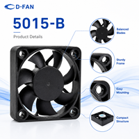 Ventilateur axial haute vitesse 5015 50x50x15mm 5V 12V étanche DC pour appareils électroniques