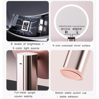 Miroir de maquillage intelligent à 3 couleurs de lumière avec éclairage LED - Miroir de maquillage de bureau lumineux luxueux