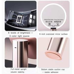 <span class=keywords><strong>Miroir</strong></span> de maquillage intelligent à 3 couleurs de lumière avec éclairage LED - <span class=keywords><strong>Miroir</strong></span> de maquillage de bureau lumineux luxueux - Product Image 5