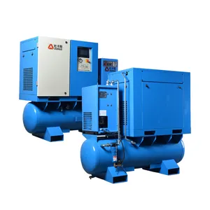 All In One Slient Industrial Air Compressor 7.5KW 11KW 15KW 4-In-1 Fixed Speed Screw Air Compressor