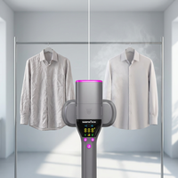 Vaporizador de Ropa Eléctrico Portátil de 1000W con Calentamiento en 30s, Plancha de Mano con Succión L006, Pantalla LCD, Eliminación Eficiente de Arrugas para Hotel