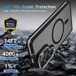 Étui magnétique fin transparent mat en PC pour Samsung <span class=keywords><strong>Galaxy</strong></span> <span class=keywords><strong>S22</strong></span> S23 S24 S25 S26 Ultra + FE S25 Edge, compatible avec la charge sans fil - Product Image 4
