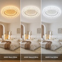 Plafonnier LED créatif en forme d'halo, surface en cristal texturée unique, montage mural pour la rénovation de maisons neuves et d'appartements