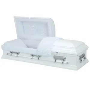 Funeral Supplies Wooden Coffin Burial Solid Wood Casket Burial Vault Combo Bed Wooden Funeral Box Cremation Urns
