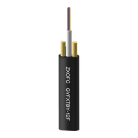 Cable de Fibra Óptica Plano GYFXTBY Monomodo de 12 Hilos para Exteriores, No Metálico, FRP, 2km de Longitud, Cubierta LSZH, Bobina de Madera, Telecomunicaciones