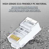 Connecteur modulaire Ethernet blindé RJ45 8 broches, double blindage, fiche mâle 8P8C STP FTP Cat6a, haute précision, durable, montage sur panneau