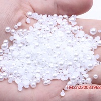 Perles demi-rondes 1.5 2 3 4 5 6 8mm grand paquet coloré bricolage dos plat résine acrylique perles en vrac pour Nail Art décoration de téléphone