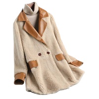 Manteau d'hiver en vraie fourrure de laine pour femmes PUDI, veste chaude pour filles, manteaux longs en fourrure de mouton pour femmes, parkas surdimensionnés A10501