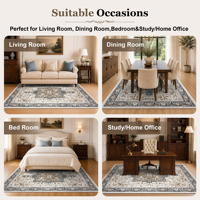 Tapis de salon facile à nettoyer, lavable en machine, vente chaude, tapis de chambre confortable, décoration intérieure