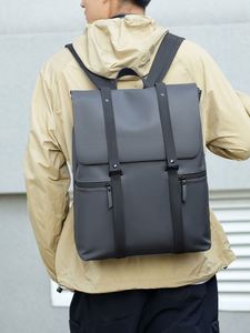 Custom Logo Men's Fashionable Laptop <b>Computer</b> <b>Backpack</b> Students PU Leather Waterproof <b>Backpack</b> for Business Extensible Travel - Product Image 6